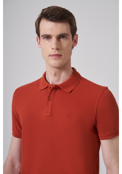 Morven Erkek Tarçın Basic Polo Yaka Dynamic Fit T-shirt 26yc018007850 Tarçın