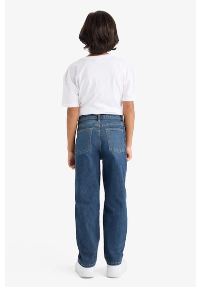 Defacto Erkek Çocuk Straight Fit Düz Paça Jean Pantolon F0455a825aunm35 Mavi