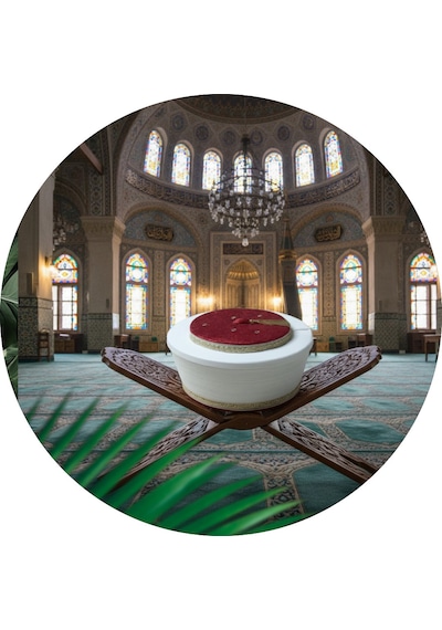 Fabrikam06 Bordo İmam Sarığı Düz Model İmam Sarığı Cami Sarığı S165 53 Cm Bordo Beyaz
