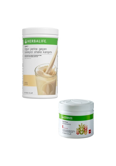 Herbalife Vanilyalı Shake 1 Adet Ve Multi-fiber Multi-fiber Lifli Ve Elma Aromalı Içecek Tozu 204gr