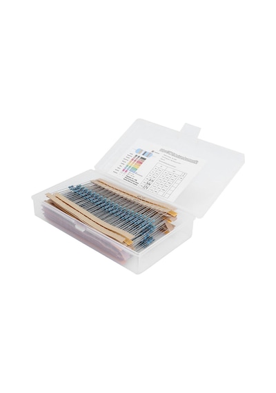 Kutulu 600 Parça Direnç Seti 10ohm / 1mohm 30 Farklı Tip 20şer Adet Metal Film Dip Direnç