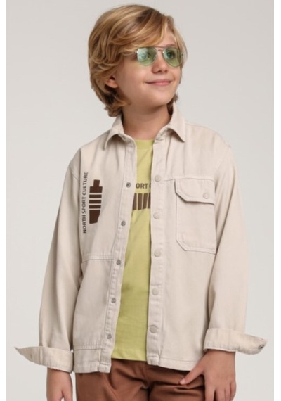 Xo Kids Erkek Çocuk Gömlek 4-8 Yaş 2550 Taş Rengi