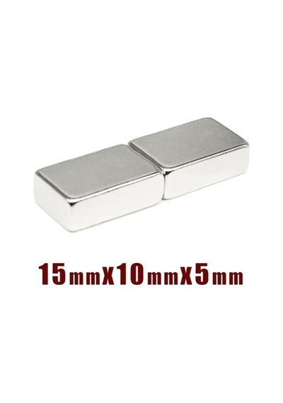 10 Adet Köşeli Neodyum Mıknatıs Mgnet 15 Mm X 10 Mm X 5 Mm
