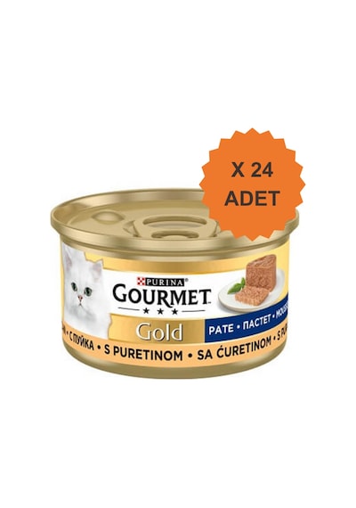 Gourmet Gold Kıyılmış Hindili Yetişkin Kedi Yaş Maması 85gr X 24 Adet