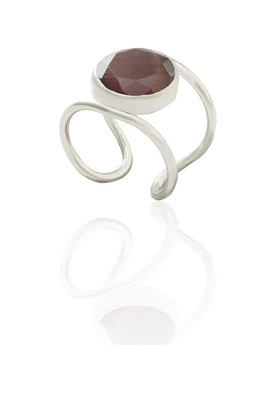 Kadir Jewellery 925 Ayar Gümüş Kaplama Zirkon Taşlı Kadın Minimal Yüzük Kuru Erik