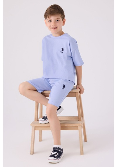 U.S. Polo Assn. Erkek Çocuk Mavi Bermuda Takımı 5274-43674 Mavi