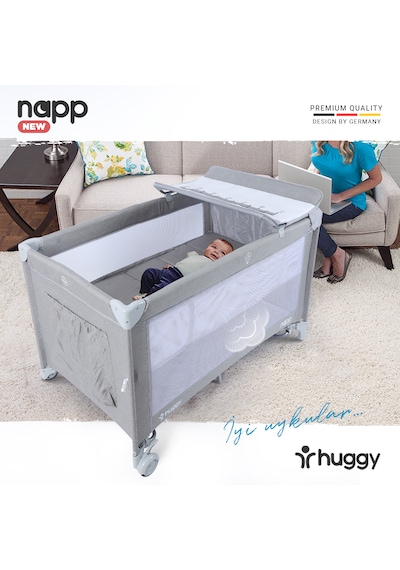 Huggy Napp 6in1 Anne Yanı Park Yatak Oyun Parkı + Yatak 70x120