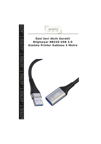 Özel Seri Akıllı Gerekli Bilgisayar Nb220 Usb 3.0 Uzatma Printer Kablosu 3 Metre