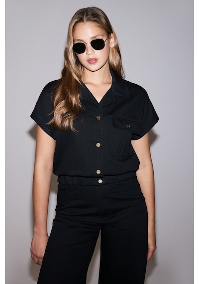 U.s. Polo Assn. Kadın Siyah Gömlek Örme 50325372-vr046