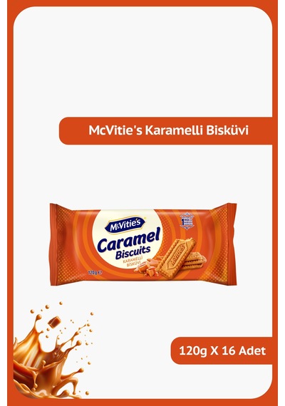 Mcvitie's Digestive Karamelli Bisküvi - 120 Gram - 16 Adet