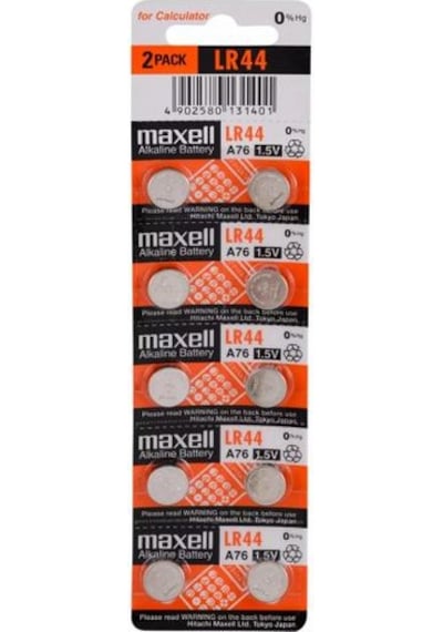 Maxell Lr44 Ag13 Sr44 A76 1.5v Alkalin Saat Pili 10 Adet
