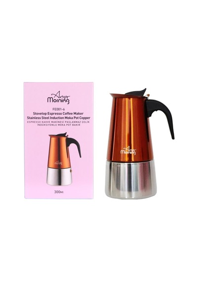 Any Morning 300 Ml Paslanmaz Çelik Moka Pot İndüksiyon Uyumlu Bak