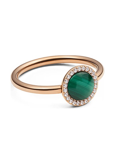 Audrey Ring Malachite Rose Gold Pembe