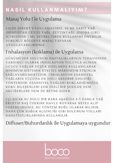 Boco Born In Cosmetics %100 Saf Gül Uçucu Yağı 10 ML