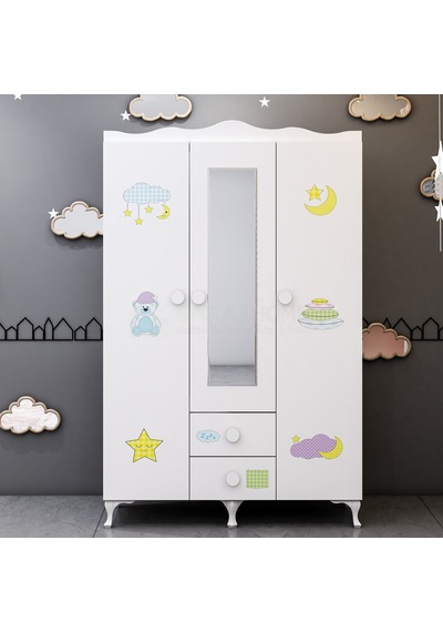 Garaj Home Uykucu 3 Kapaklı Dolap