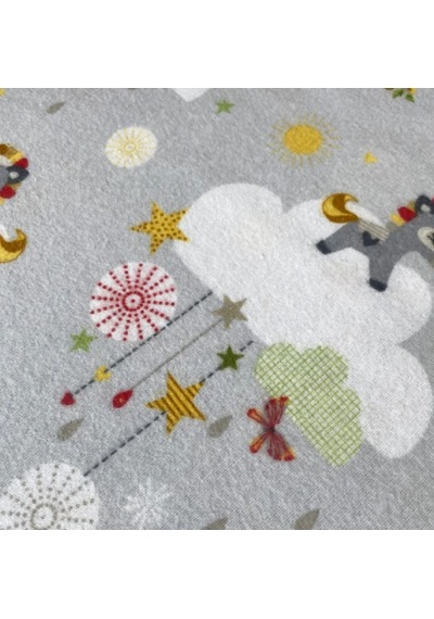 Flanel Pazen Bebek Yastık Kılıfı 35x45 2 Adet Gri - Füme