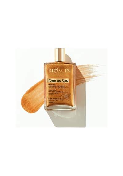 Gold On Skin Kuru Yağ Yasemin, Manolya, Hanımeli, Kalendula Ve Hindistan Cevizi Yağları İçeren Işıltı Veren Nemlendirici 100 Ml Tüm Cilt Tipleri İçin