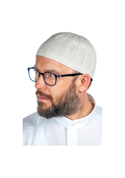 Safir Ince Örme Dantel Namaz Takkesi Taş 1 Adet