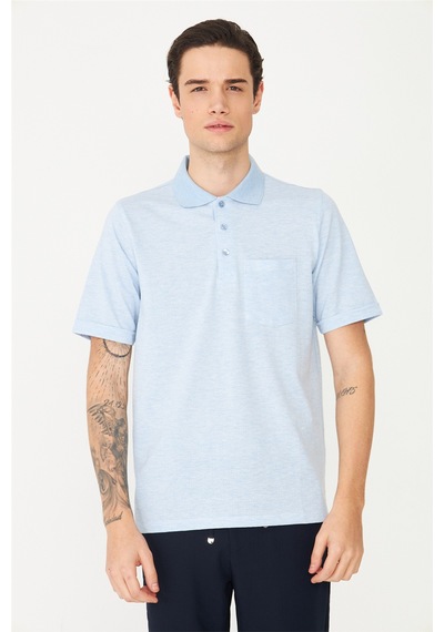 Açık Mavi Polo Yaka T-shirt A.mavi