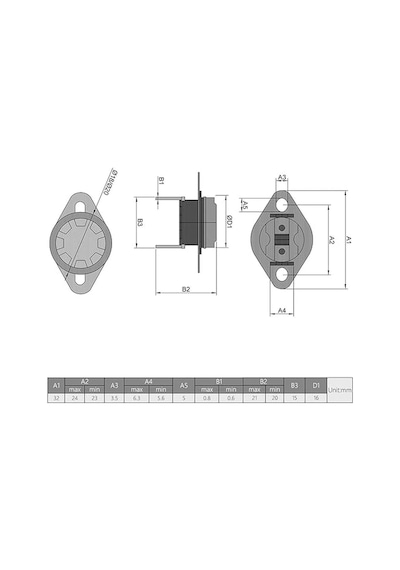 Ic-269 Nk 50 C Bi Metal Termostat Kontak Plastik