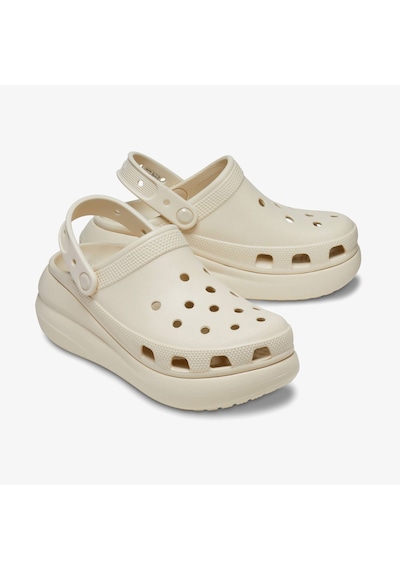 Crocs Classic Crush Kadın Krem Terlik Düz 207521 Krem