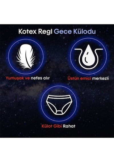 Kotex Regl Gece Külodu 2'li 3