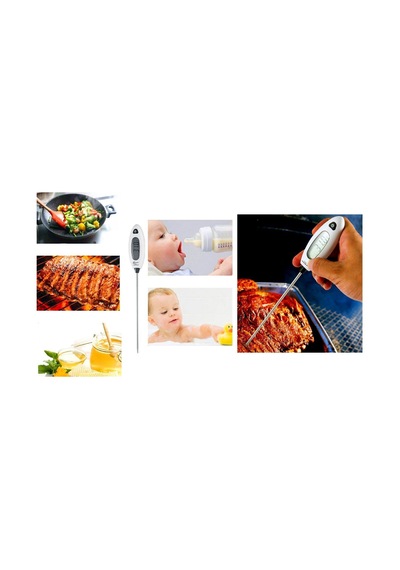 Gm1311 Dijital Saplamalı Yemek Termometresi, Beyaz, 24.2 Cm