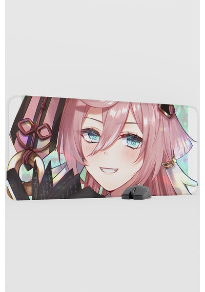 Yanfei Genshin Impact Anime Oyuncu V4 - 90x40 Xxl Gaming Mouse Pad Fare Altlığı
