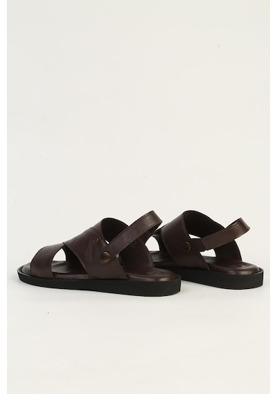 Pierre Cardin Hakiki Deri Kahve Erkek Sandalet Pc-7315 Kahverengi