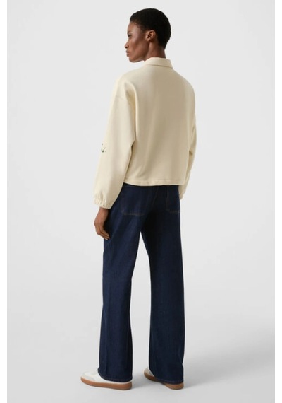 Bogner Fire&ıce Bogner Bijou Taş Detaylı Oversize Polo Sweatshirt Bej