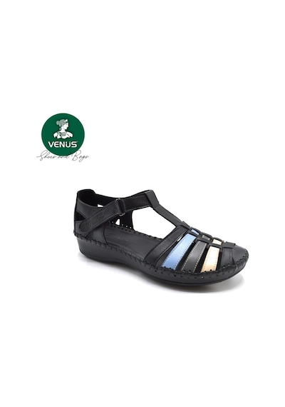 Venüs 23033319y Yanı Açık Kafesli Deri Kadın Sandalet 001