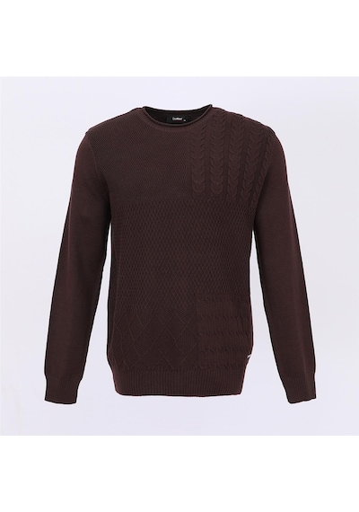 Dio Rise Erkek Uzun Kol İnce Sweatshirt - 189407 - Kahverengi Kahverengi