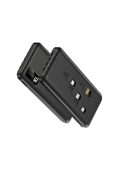 Powerway Tx109 10.000mah Kablolu Dijital Göstergeli Fenerli Powerbank Dahili Telefon Stand Micro - Type C - Lightning