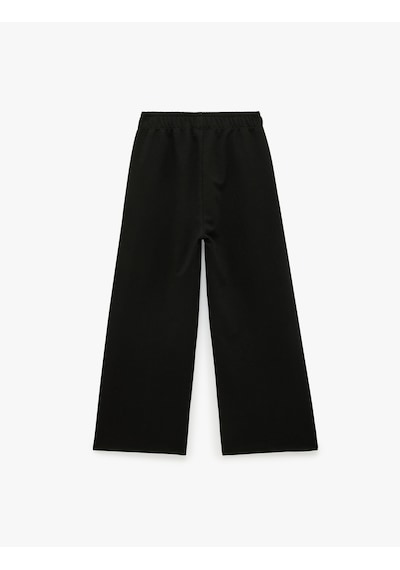 Koton Beli Lastikli Basic Eşofman Altı Siyah 7wkg40123ak