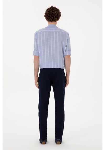 U.S. Polo Assn. Erkek Lacivert Slim Fit Kanvas Pantolon 50309119-VR033