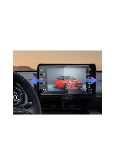 Toyota Yaris Uyumlu 8 İnç Multimedya Araç Ekran Koruyucu Navigasyon 9h Nano Kırılmaz Şeffaf