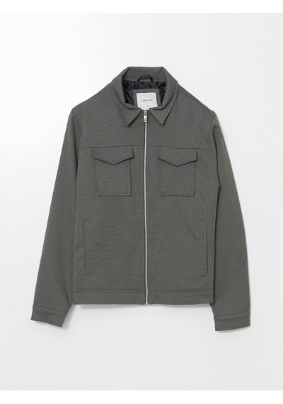 Lcw Vision Yeşil Slim Fit Gömlek Yaka Erkek Ceket
