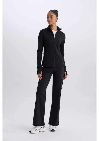 DeFactoFit Sporcu Jogger Eşofman Altı Geniş Bol Paça Basic Düz Skuba Dalgıç Kumaş A0566AX25SPBK81