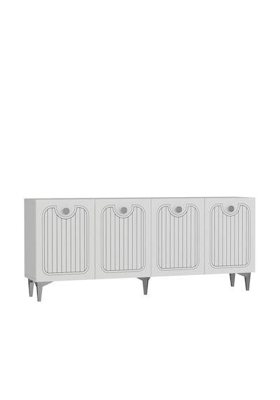 Milano Lazer Pleksi Desen Konsol Tv Sehpası Çok Amaçlı Dolap 180 Cm Bg Beyaz - Gümüş Milano Lazer Pleksi Desen Konsol Tv Sehpası Çok Amaçlı Dolap 180 Cm Bg Beyaz - Gümüş