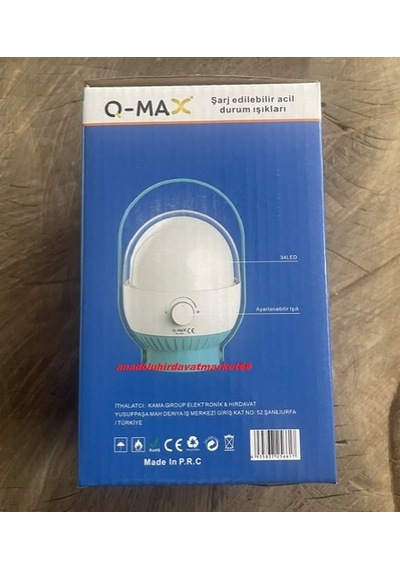 Q-max Şarjlı Kamp Lambası Şarjlı Gemi Lambası Işık Ayarlı Lamba 34 Led 3.7v 18saat