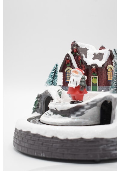 Waldern Premium Collection Dekoratif Işıklı Yılbaşı Süs Tren-noel Baba