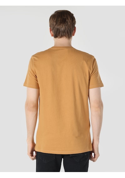 Colin'S Regular Fit Bisiklet Yaka Baskılı Kahverengi Erkek Kısa Kol Tişört Cl1061820_Q1.V1_Crm