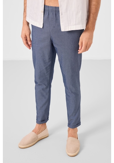 Tommylife Kot Lacivert Standart Fit Dokuma Hafif Esnek Chino Erkek Pantolon - 82178 Kot Lacivert