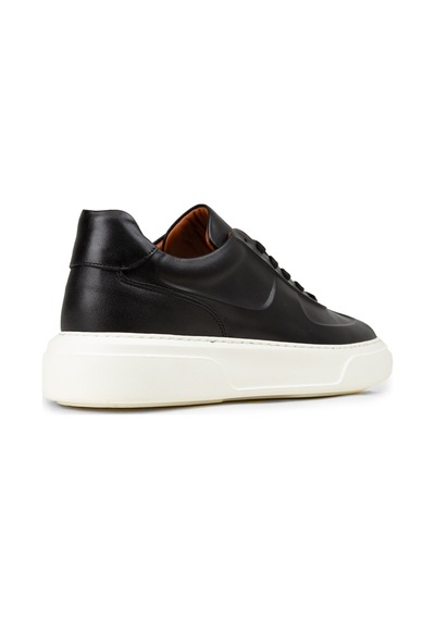 Deery Erkek Siyah Hakiki Deri Sneaker Ayakkabı - 04601msyhe01