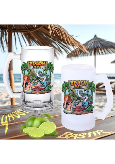 Beach Party Buzlu Ya Da Buzsuz Bira Bardağı