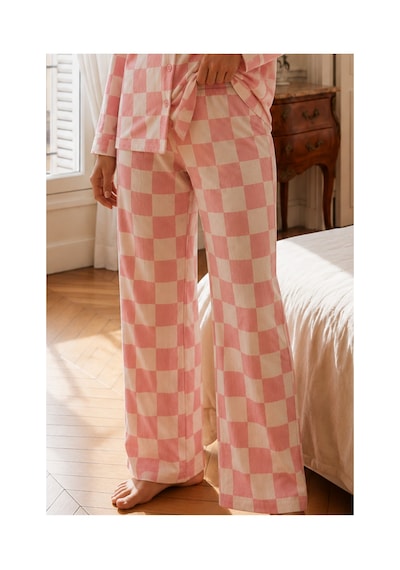 Fit Women Kadın Relax Fit Düğme Pembe Pijama Takımı