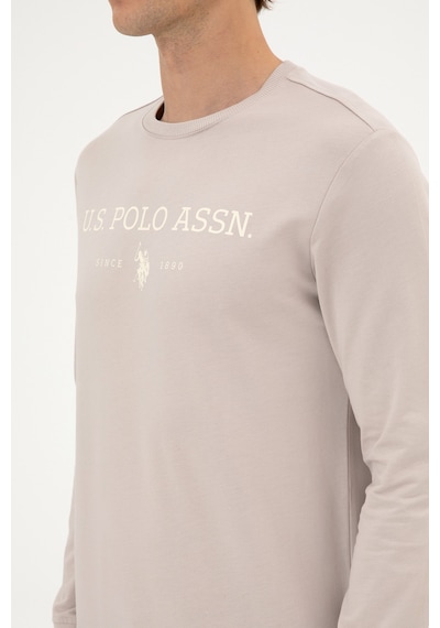 U.S. Polo Assn. Erkek Regular Fit Bisiklet Yaka Taş İnce Basic Sweatshirt 50313743-VR049