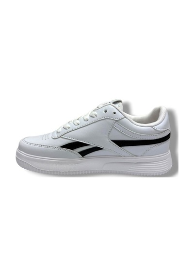Best Of 2014-26 Cilt Deri Anatomik Bağcıklı Sneaker Beyaz Siyah 36-40