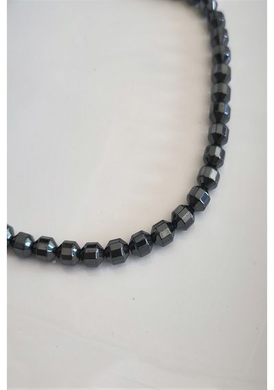 Badeaccessories Altıgen Hematit Doğaltaş Kolye Çok Renkli