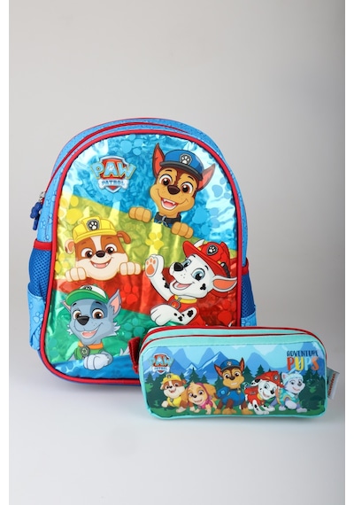 X Dekomus Lisanslı Paw Patrol Pawsome Squad 35 Cm Küçük Boy Anaokul Çantası Ve Kalem Çantası Seti Altın